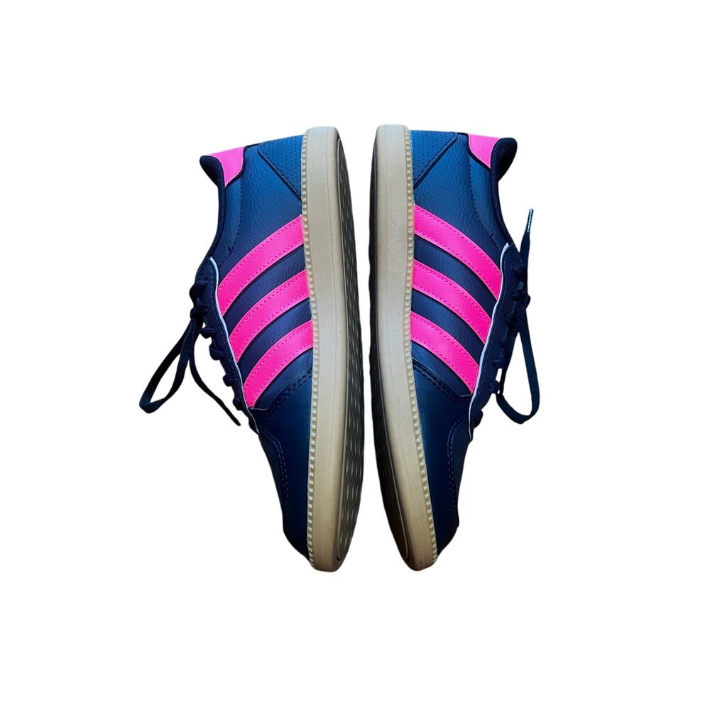 Adidas Breaknet Sleek J Low Top Streetwear Navy Shock Pink | Kids 5 (Womens 6.5) - Picture 4 of 9